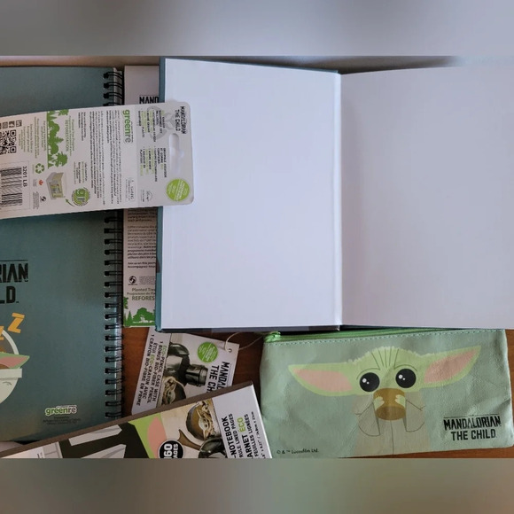 NWT Mandalorian  Notebooks,pencil crayons, pencils, scissors, erasers, sharpener - Picture 2 of 10